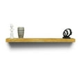 thumbnail image 5 of Floating Shelves 60" L Concrete Made Rustic Wall Shelf for Wall Storage & Home Decor, Wall Mounted Display Shelf for Living Room Bedroom Mantelpiece Garage, Faux Walnut Grain, 5 of 10