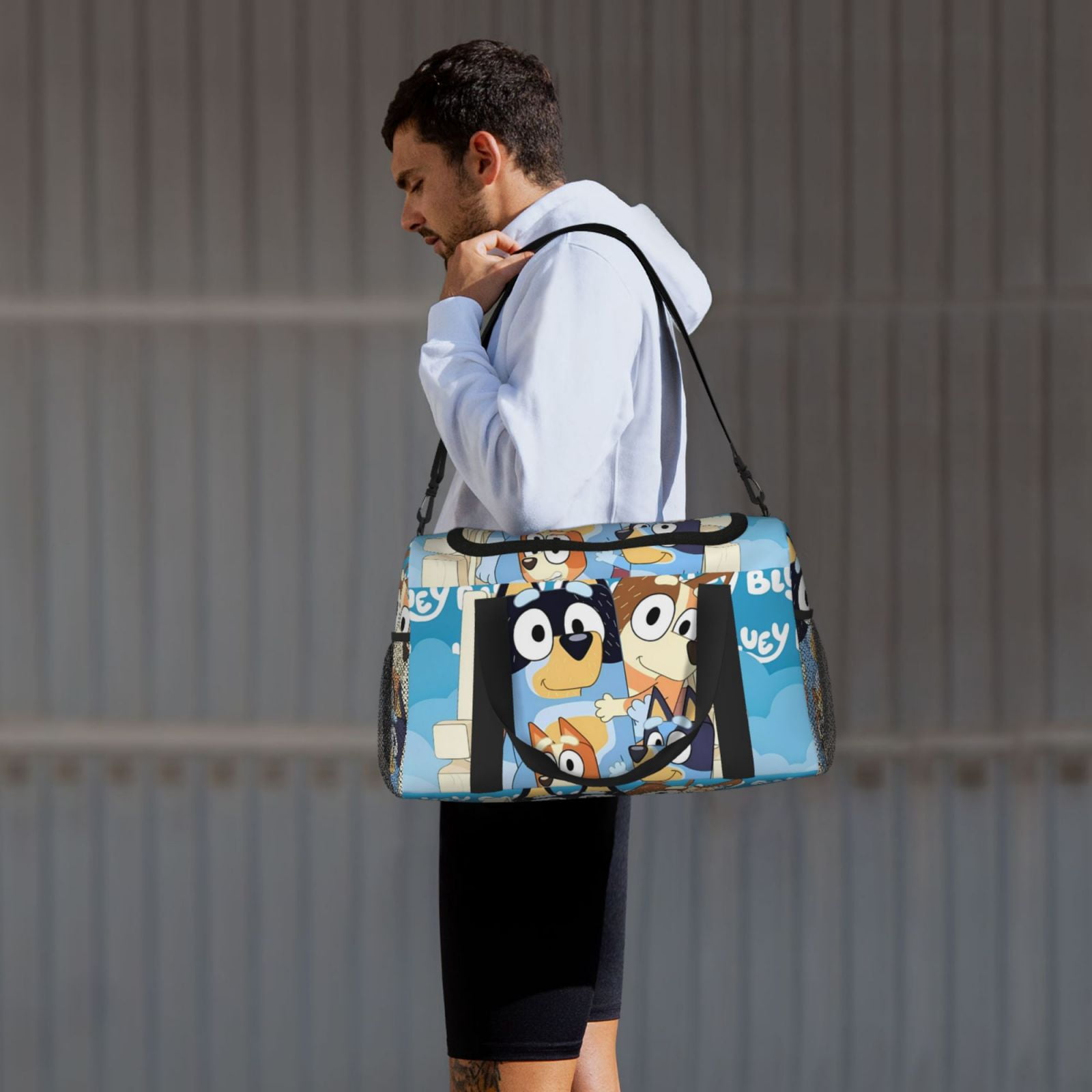 Silaia Bluey Print Travel Duffle Bag,Weekender Bag Carry On Tote Bags,Sport Gym Bag, Hospital Bag for Labor and Delivery, Overnight Bag Luggage Bag