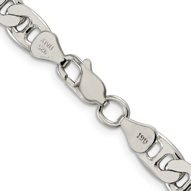 NKlaus 925 Sterling Silver Anchor Chain Necklace – 42cm Length, Round Ball Design SO5