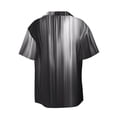 thumbnail image 5 of KLL Monochrome Abstract Lines Print Men's Shirt Short Sleeve Button Down Summer Cuba Beach Shirts- Medium, 5 of 5