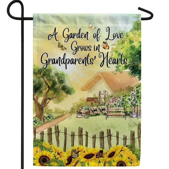 America Forever Grandparents Garden Flag, 12.5 x 18 inches Double Sided, Grandma and Grandpa Garden Flag, Sunflowers Granny Decorative Outdoor Flag for Yard, Grandparent Gift Ideas