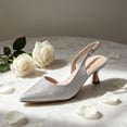 thumbnail image 5 of BOCCA Women’s Kitten Heel Pumps, Pointed Toe Glitter Dress Shoes for Work, Party & Evening Wear, 5 of 7