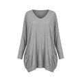 thumbnail image 5 of Nowekniz Women Crewneck Long Sleeve Tops, Lightweight Loose Sweatshirt Tunic Shirts with Pockets, Soft Casual Blouses Matching Leggings, Fashionable Fall Daily Wear Outfits, 5 of 5