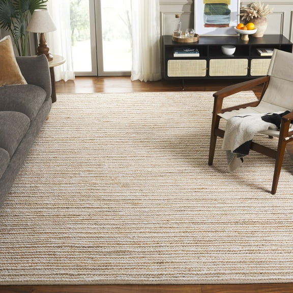 SAFAVIEH Cape Cod Jacinth Striped Area Rug, Natural/Ivory, 8' x 10'