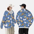 thumbnail image 4 of Balery Chicken Family Sudadera ligera de manga larga con capucha y protección solar UPF 50+ para hombre y mujer, ideal para pesca y running-Medium, 4 of 7