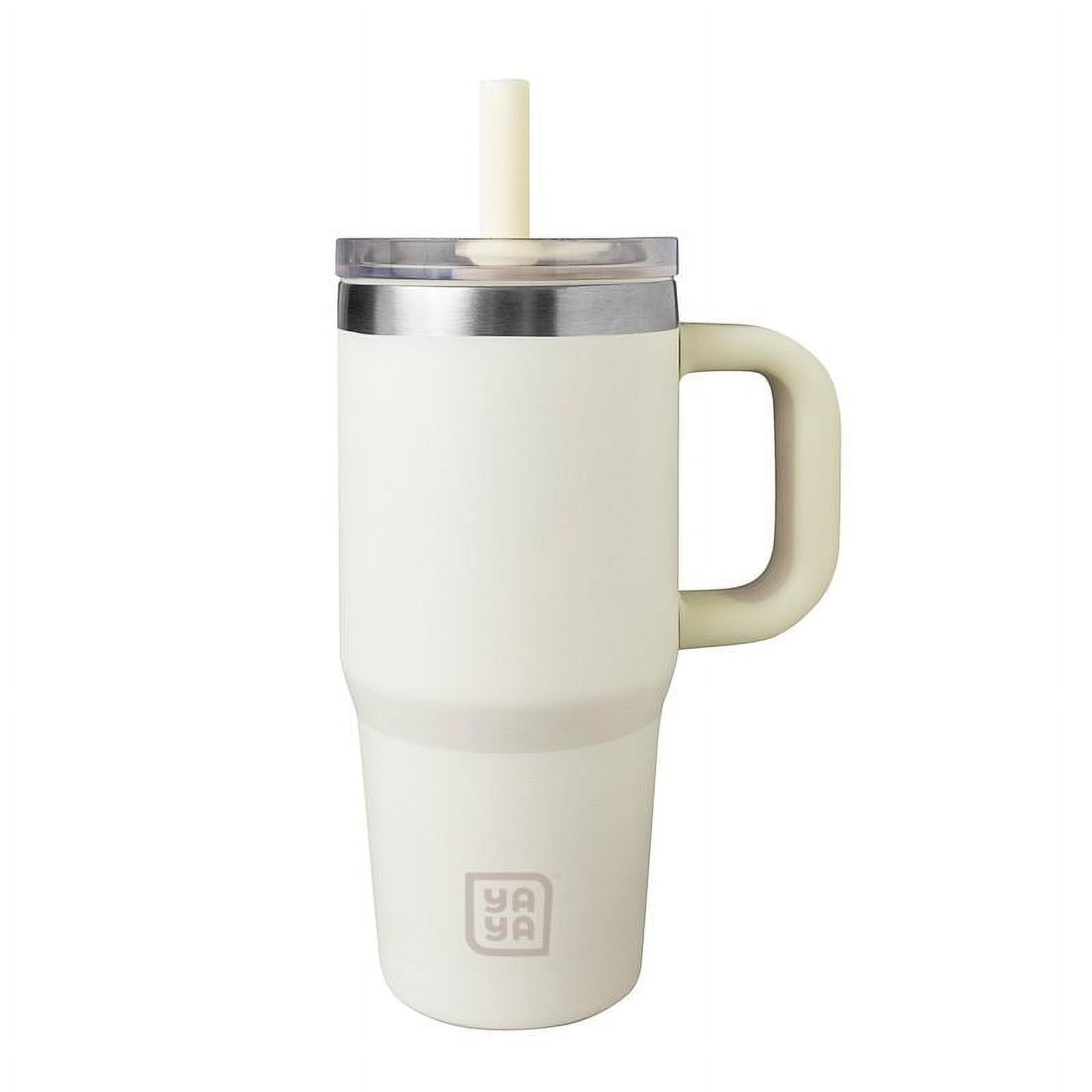 YAYA My First Travel Tumbler for Toddlers, Portable Stainless Steel Tumbler with Silicone Straw & Leak-Proof Lid, Insulated Bottle for 12+ Hrs of Cold Drinks