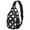 Baseballs Stars Black Pattern, variant on Baseballs Stars Black Pattern Sling Backpack, Unisex Hiking Chest Pack with Side Mesh Pockets, Earphone Hole Port Gift Ideas for Hiking Cycling Walking