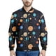 thumbnail image 2 of Chaquetas con estampado 3D de planetas divertidos para hombre, tendencia de moda, chaqueta bomber de manga larga para niños, sudadera informal de gran tamaño estilo Harajuku, 2 of 4