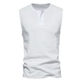 thumbnail image 4 of DYMADE Sports Vest Top Round Neck Button Up Sleeveless T-Shirt Men's Vest, 4 of 4