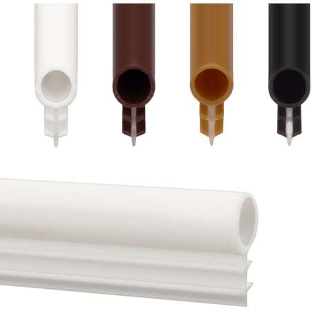 Window Weatherstrip Seal 1/4" Bulb Bubble Kerf Mount Bulb Gasket Window Weather Stripping Kerf - 4 Colors and 5 Length Options (25', White)