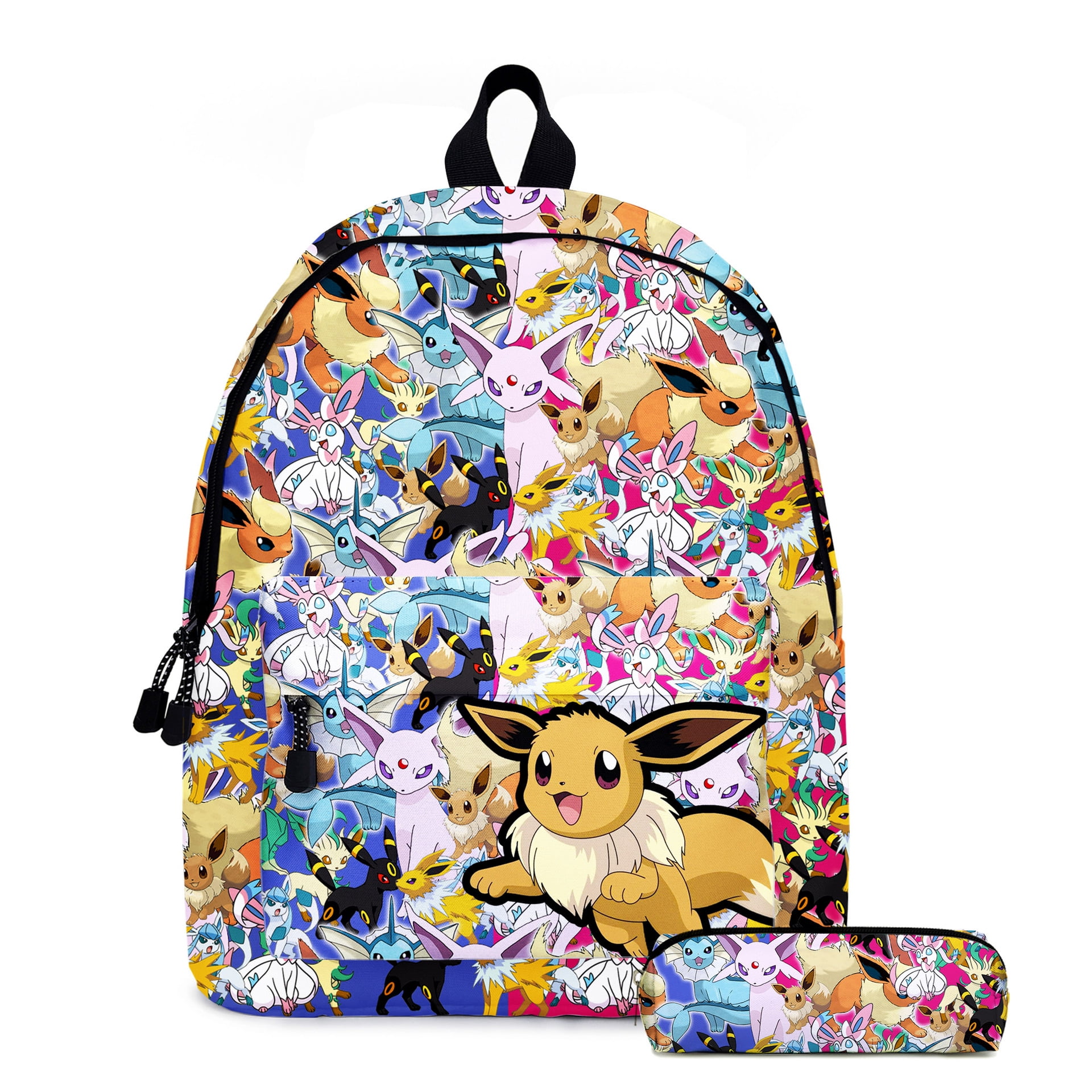 Unisex 2PCS 15.7″ Pokemon Pikachu Backpack + Pencil Case Cartoon ...