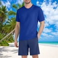 thumbnail image 2 of Riecok Mens 2 Piece Short Set Breathable Short Sleeve T Shirt Shorts Summer Workout Tracksuits Running Outfit Set, 2 of 6