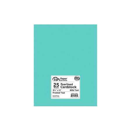 UPC: 0740512750320 | Paper Accents Paper Pearlized 8.5 x 11  25pc 80lb Frosted Teal