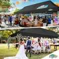 thumbnail image 2 of SANOPY 10' x 30' EZ Pop up Canopy Party Tent, Outdoor Event Instant Gazebo with 8 Removable Sidewalls for Camping Wedding Picnic, Black, 2 of 7
