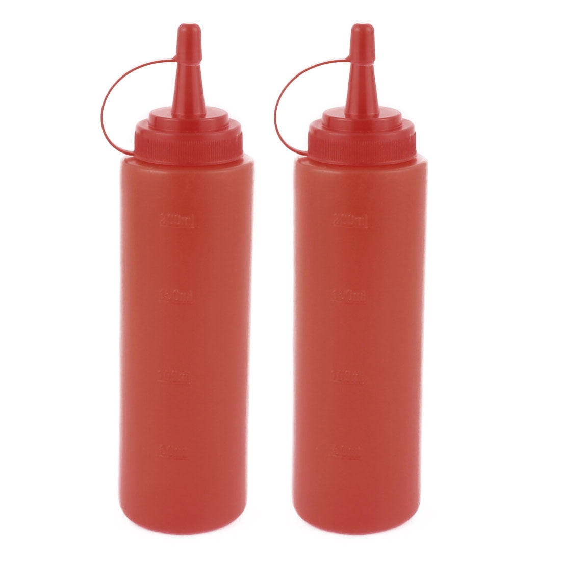 2Pcs 0.2l Kitchen Plastic Squeeze Bottles Condiment Ketchup Mustard Oil Salt by