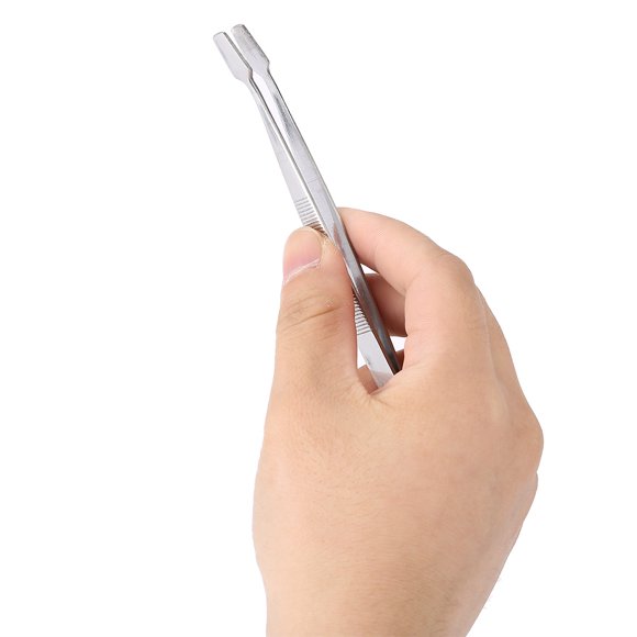 Pinzas De Pestañas De Acero Inoxidable, Herramientas Profesionales De Extensión De Pestañas Con Tapa Protectora Para Injertos Y Extensiones De Pestañas Postizas