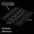 thumbnail image 5 of Nail Adhesive Tabs, Enlarge Breathable Fake Nail Glue Stickers, 240 Pcs 10 Sheets Sticky Nail Tabs Glue, Double Sided Tips (Germany Jelly Gel) Flexible for Acrylic False Nails Tape - Plus Size, 5 of 5