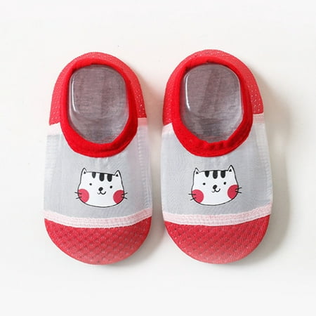 

ãYilirongyummã Baby Shoes Boys Girls Animal Prints Cartoon Socks Toddler Breathable Mesh The Floor Socks Barefoot Socks Non Slip Shoes
