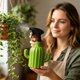 thumbnail image 5 of Cactus Shaped Plants Misters Spray Bottle Fine Mist Watering Can For Succulents Handheld Sprayer For Indoor Outdoor Plants Garden Tool For Cleaning, 5 of 6