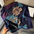 thumbnail image 2 of YUEHUA Floral Cotton Linen Shawl for Women Lightweight Soft Wrap Scarf for Evening Dress Wedding Banquet Travel, 2 of 5
