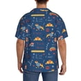 thumbnail image 3 of Fotbe French Bulldog Dog In Beret Camisa Estampada de Manga Corta para Hombre, Casual de Verano, Estilo Playero, Sin Arrugas-4X-Large, 3 of 5