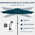 thumbnail image 5 of 9ft Outdoor Patio Umbrella - Market Table Pool Deck Umbrella UPF50+ UV Protection with Push Button Tilt, Crank and 8 Sturdy Ribs (Beige, No base), 5 of 8