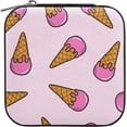 thumbnail image 2 of SKYSONIC Ice Cream Travel Jewelry Box PU Leather Jewelry Organizer Ideal Gift for Women Girls, Portable Mini Jewelry Travel Case for Stud Earrings Rings Necklaces Bracelets, 2 of 7