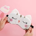 thumbnail image 1 of Lindo antifaz para dormir, diseño de gato de dibujos animados, súper suave y ligero, divertido antifaz para dormir, mujeres, hombres y niños, 1 of 4