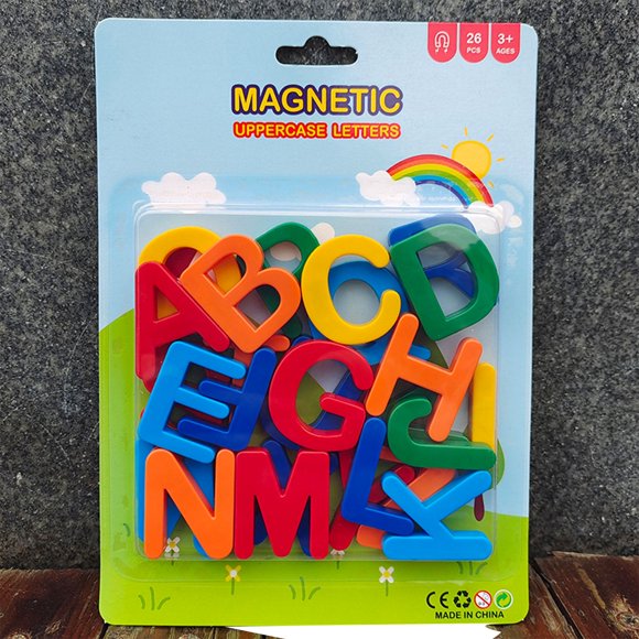 Riforla Kids Magnetic Alphabet Stickers B, Educational Refrigerator Letters, Reusable Learning Toy for Toddlers Education C