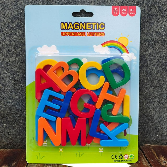 Riforla Autocollants Alphabet Magnétiques pour Enfants B, Lettres Éducatives pour Réfrigérateur, Jouet d'Apprentissage Réutilisable pour Tout-Petits Éducation C