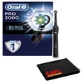 thumbnail image 1 of Oral-B Pro 3000 Paquete de cepillo de dientes eléctrico con Bluetooth (negro) con kit de limpieza, 1 of 8