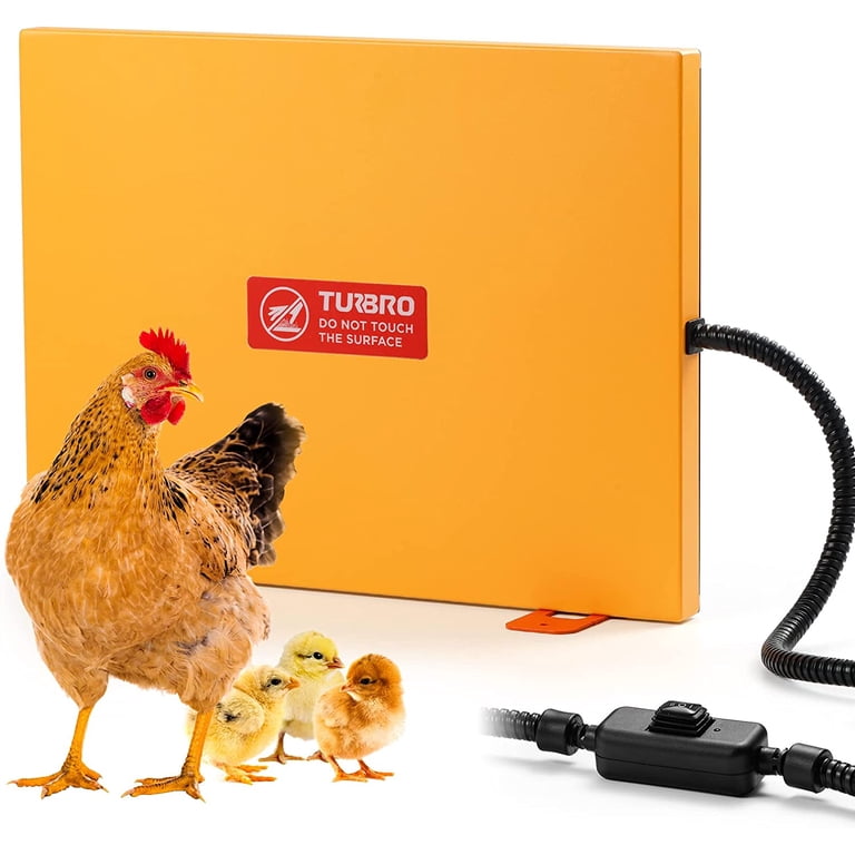 TURBRO Neighborhood Chicken Coop Heater, 200 Watts Aluminum Radiant Heat  Pet Warmer, Lightweight Flat Panel Heater for Chicks, Hens - 2 Heating  Levels, Install by Wall-mounted and Stand Up - Walmart.com