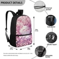 thumbnail image 4 of Uorisanigo Cherry Blossom Cat 17 inch Kids Backpack School 5-15 with Side Mesh Pocket Casual Basic Bookbag Travel Rucksack for Elementary Kindergarten Preschool Student School Bag, 4 of 6