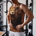 thumbnail image 5 of Logiee Cool Fire Lion Print Men's Workout Tank Top,Quick Dry Workout Tank Top,Gym Muscle Tee,Fitness Bodybuilding Sleeveless T Shirt-Medium, 5 of 7