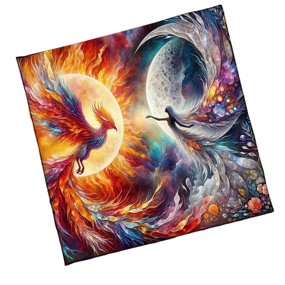 Sinyiin Phoenixes Goddess Pattern Tarots Card Tablecloth Altars Cloth Altars Cloth Divinations Card Table Cloth Tapestry Easy Use