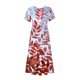 thumbnail image 4 of Vestido de Manga Corta para Mujeres Vestido de Verano de Cuello Redondo Impreso, Poliéster de Tamaño Verdadero Diario Y Vestido de Fiesta, 4 of 5