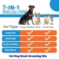 thumbnail image 5 of DXIMRX 7 Pcs Cat Dog Brush Grooming Kits, Best Combo Brush for Dogs Cats, Blue, 5 of 13