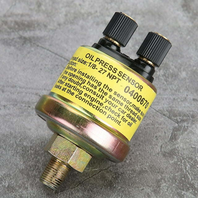 LAFGUR Oil Pressure Sensor, Universal 1/8 NPT Replacement Engine Oil Pressure Sensor For Aftermarket Gauge
