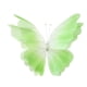 thumbnail image 2 of Mariposa de gasa decorativa para pared, enorme mariposa artificial de seda para ventana Verde, 2 of 9