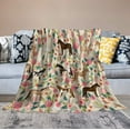 thumbnail image 6 of Horses Floral Horse Breeds Farm Animal Pets Flannel Fleece Throw Blanket Novelty Lightweight Air Conditioned Blankets for Couch Sofa Living Room Camping 60"x80", 6 of 6
