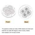 thumbnail image 3 of Unique Bargains Self Adhesive Mini Appliances Nylon Caster Wheels 360 Rotation, Transparent 8 Pack, 3 of 7