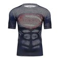 thumbnail image 2 of Superhero Punisher Short Sleeve Sport T Shirt Workout 3d Compression Quick Dry Training Men's Running Gym Fitness Top Rashgard, 2 of 5