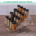 thumbnail image 2 of Uxcell Acrylic Spice Rack Tray, 4 Tier Spice Drawer Organizer Shelf Seasoning Organizer for Kitchen Countertop Cabinet, 2 of 6