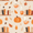 Beige Fall Acorns Pattern, variant on FORMRS Womens Canvas Tote Bag with Zipper Inner Pocket Shoulder Handbag, Fall Beige Pumpkin