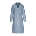thumbnail image 5 of Yuyuzo Overcoats for Women Long Sleeve Full Length Lapel Neck Button Solid Color Coats with Pockets, 5 of 5