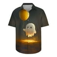 thumbnail image 3 of VBTAPA Hawaiian Shirt for Men Funny Novelty Halloween Button Down Shirts Ghost Printed Holiday Party Blouses Lightweight Aloha Beach Tops Limited Time Deal Gold XXXXL, 3 of 5