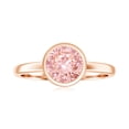thumbnail image 3 of Rosec Jewels Certified Lab Grown Pink Diamond Engagement Ring 1 Ct - Bezel Set Pink Diamond Ring - Fancy Pink Color VVS Clarity, 10K Rose Gold, US 4.00, 3 of 7