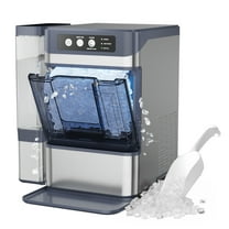 Ecojoy Stainless Steels Portable Countertop Nugget Ice Maker, 44Lbs/24H, Residential, Silver