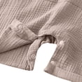 thumbnail image 6 of XIMIN Newborn Baby Cotton Linen Jumpsuit with Hat Summer Sleeveless Button Romper Overalls Infant Soft Cute Plain Outfits, 6 of 9