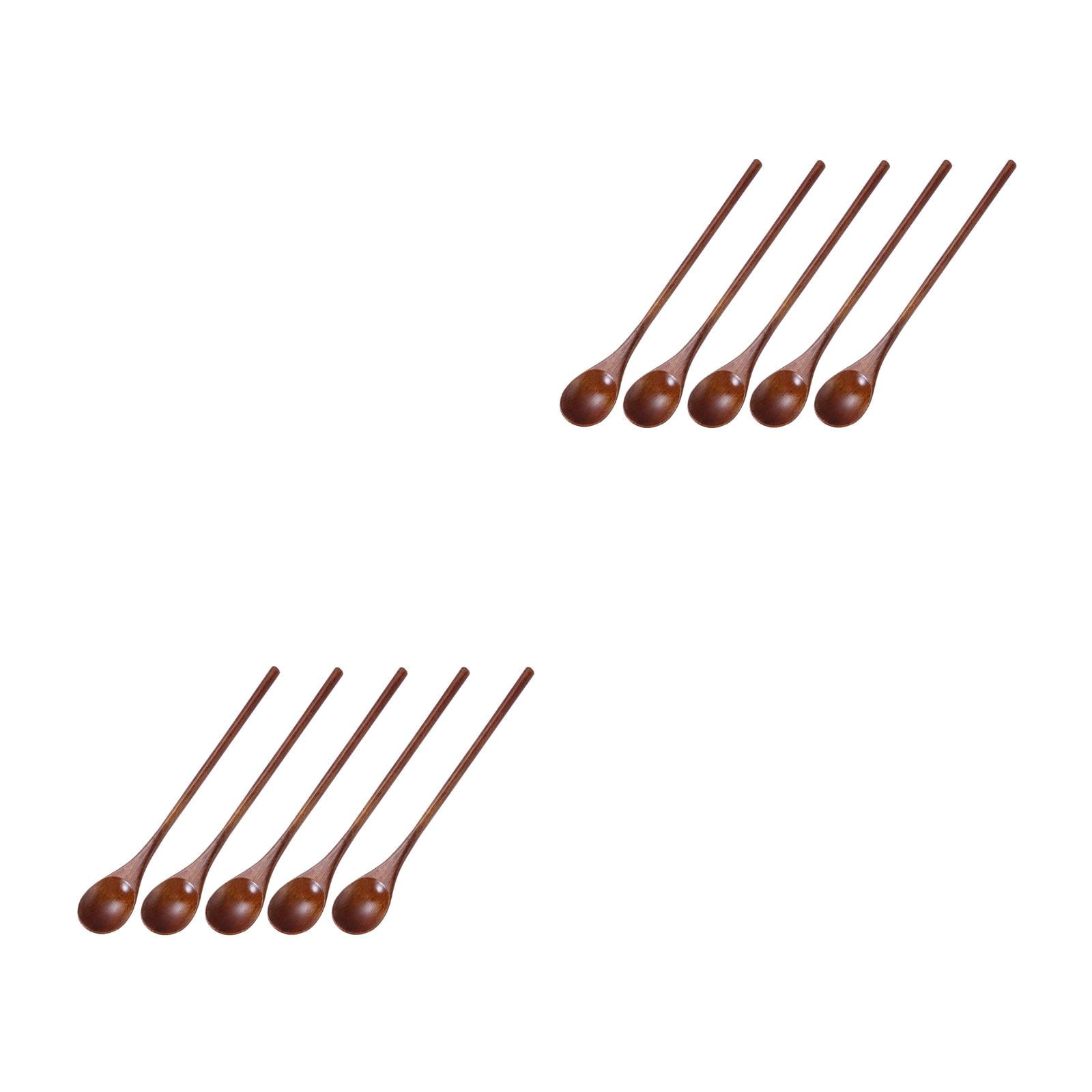 TAILTOSS Eco Friendly Bamboo Spoons Dark Brown for Home and Restaurant 20Pcs